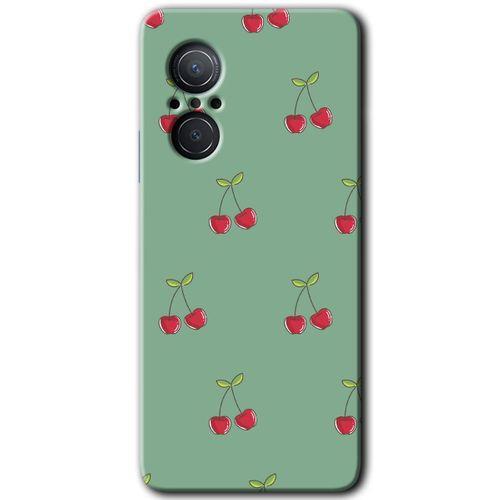 Huawei Nova 9 SE Kılıf HD Desen Baskılı Arka Kapak - Kiraz Berry + Kırılmaz Cam