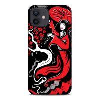 Lopard Apple iPhone 12 Uyumlu Kılıf Soyut Sanat (11) Baskılı Tam Koruma