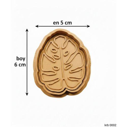 Monstera Yaprak Sekillendirici Kalip Kurabiye Hamur Kesici Oyun ve Seker Hamuru Seti