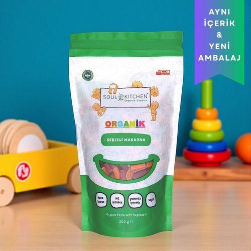 Organik Sebzeli Makarna 200gr (İlave Tuzsuz) (Vegan)
