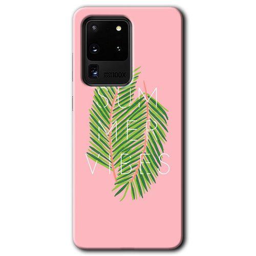 Samsung Galaxy S20 Ultra Kılıf HD Desen Baskılı Arka Kapak + Temperli Cam - Summer Vibes