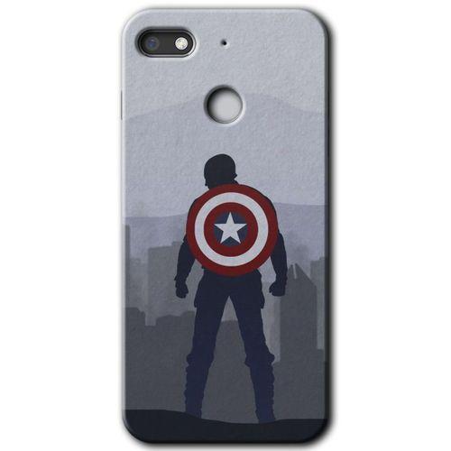 General Mobile GM 8 Go HD Baskılı Kılıf + 9D Tam Ekran Koruyucu - Captain Avenger