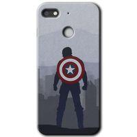 General Mobile GM 8 Go HD Baskılı Kılıf + 9D Tam Ekran Koruyucu - Captain Avenger