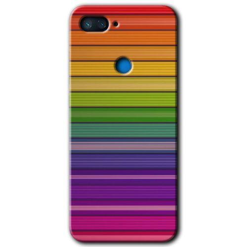 Xiaomi Mi 8 Lite Kılıf HD Desen Baskılı Arka Kapak - Colorful Lines