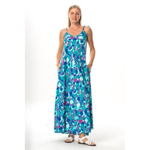 Askılı Viskon Suzan Uzun Yazlık Elbise Soyut Nil Yeşili Syt nlysl