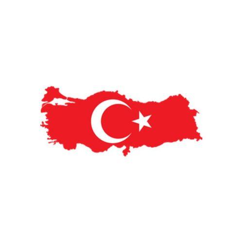 LV Ay Yıldız Türkiye Haritası Sticker 12*6 Cm