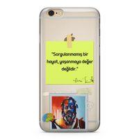 Apple iPhone 6 6s Kılıf Caps Sokrates Hayat Arka Kapak Koruma Desenli Full Koruyucu