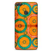 Huawei Psmart Kılıf Pastel Renkler (39) Liquid Crystal Kılıf Turuncu Yeşil