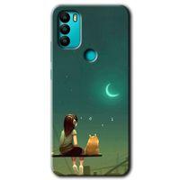 General Mobile GM 21 Plus HD Baskılı Kılıf + 9D Tam Ekran Koruyucu - Kedili Kız