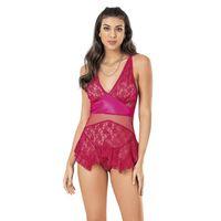 Kadın Dantel Asimetrik Süper Mini Fantazi Gecelik Moongirl - 440