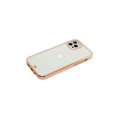 iPhone 12 Pro Premium Electrolize Silikonlu Pembe Telefon Kılıfı