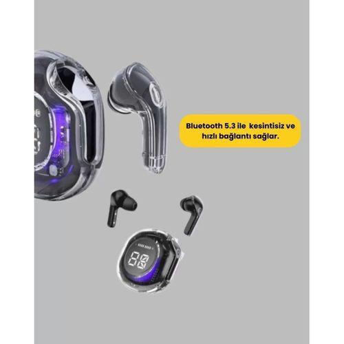 Bluetooth 5.3 Kablosuz Kulaklık 30mm Sürücü Led Ekranlı Mikrofonlu