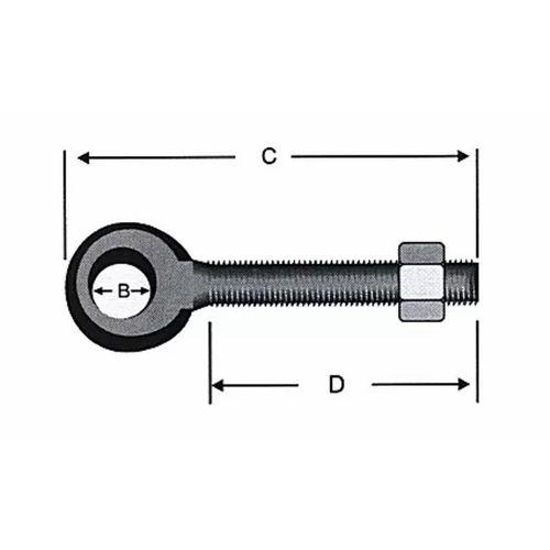 Delikli, Gözlü Civata M8 - 50 Adet