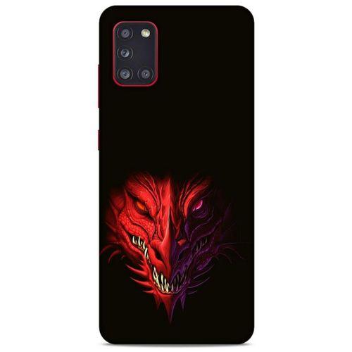 Samsung Galaxy A31 Kılıf Dragons (16) Kalın Kılıf Kırmızı King Ejderha
