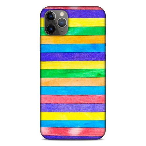 Lopard Apple Iphone 11 Pro Max Uyumlu Kılıf Wood'X (22) Tam Koruma Kılıfı Desenli