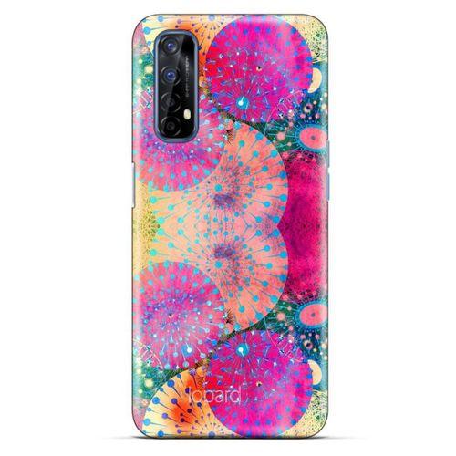 Oppo Realme 7 Kılıf Pastel Renkler (47) Crystal Flex Kılıf Fuşya Sarı