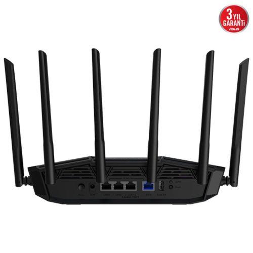 ASUS TUF-BE6500, BE6500, 3 Port, 6500Mbps, Dual Band, WİFİ 7, AiMesh, AiProtection Pro, GAMING Extendable Router