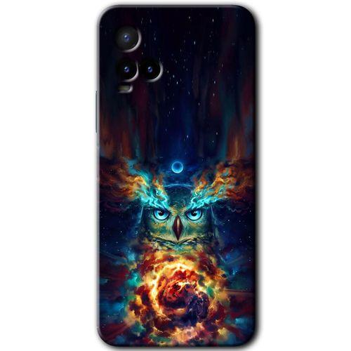 Vivo Y21 HD Baskılı Kılıf + 9D Tam Ekran Koruyucu - Ballı Baykuş