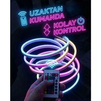 Rgb Akıllı Led Neon Şerit Işık 3 Metre Uzaktan Kumandalı Ve Telefon Kontrollü Renkli Aydınlatma