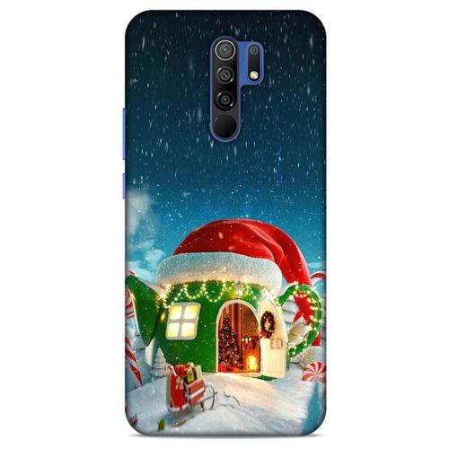 Xiaomi Redmi 9 Kılıf Snowix (2) Kabı Yeşil Kırmızı
