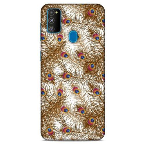 Samsung Galaxy M30s Kılıf Desenli Özel Seri Tüyler (25) Antişok Kapak