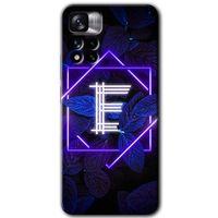 Xiaomi Redmi Note 11 Pro Plus 5G HD Baskılı Kılıf + 9D Tam Ekran Koruyucu - Yaprak E Harfi