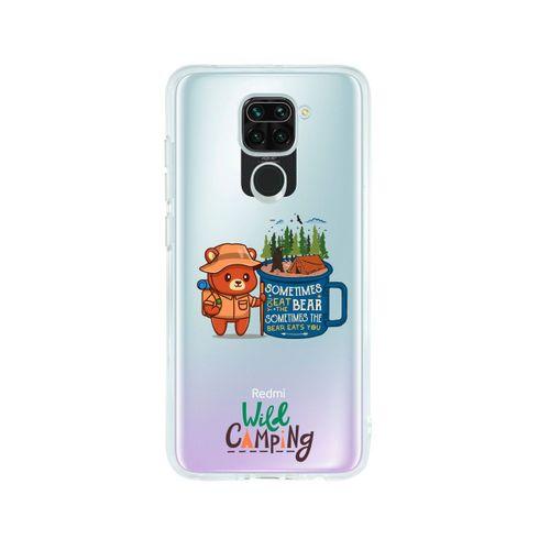 Redmi Note 9 Wild Camping Tasarımlı Premium Şeffaf Silikon Kılıf