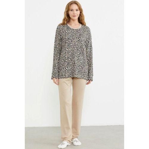 Sementa 76413 Rahat Kalıp Leopar Kombinli Pijama Takım