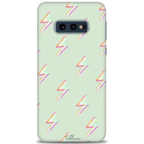 Samsung Galaxy S10E Kılıf HD Baskılı Kılıf - Şimşekler + Tam Ekran Koruyucu