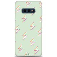 Samsung Galaxy S10E Kılıf HD Baskılı Kılıf - Şimşekler + Tam Ekran Koruyucu