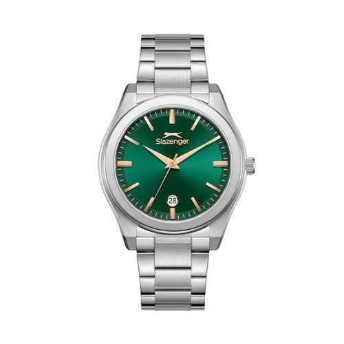 Slazenger SL.09.2485.1.03 Quartz Çelik Gri Yeşil Kadran 41 mm Erkek Kol Saati
