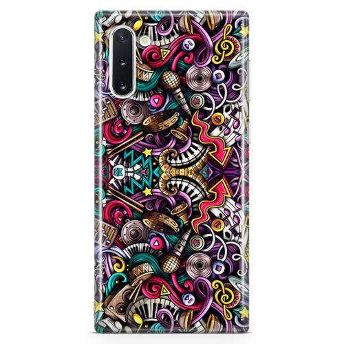 Samsung Galaxy Note 10 Kılıf Youtuber Doodle Arka Kapak Koruma Desenli Full Koruyucu