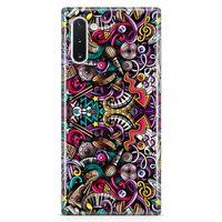 Samsung Galaxy Note 10 Kılıf Youtuber Doodle Arka Kapak Koruma Desenli Full Koruyucu