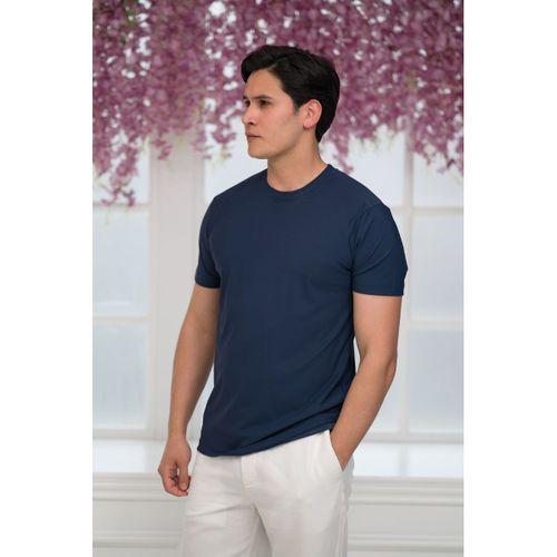 Slimfit Lyocell Kumaş Likralı Küçük Armürlü Bisiklet Yaka T-shirt