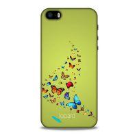 Apple Iphone 5S Kılıf Kelebek Etkisi (48) Bumper Kılıf Pembe Yeşil