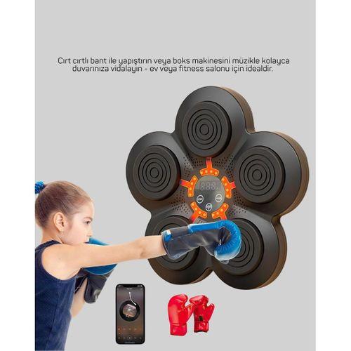 Akıllı Müzikli Boks Makinesi Bluetooth Bağlantılı Işıklı Hedefli Fitness Aleti