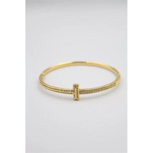 Taşlı Vip Bilezik - Altın