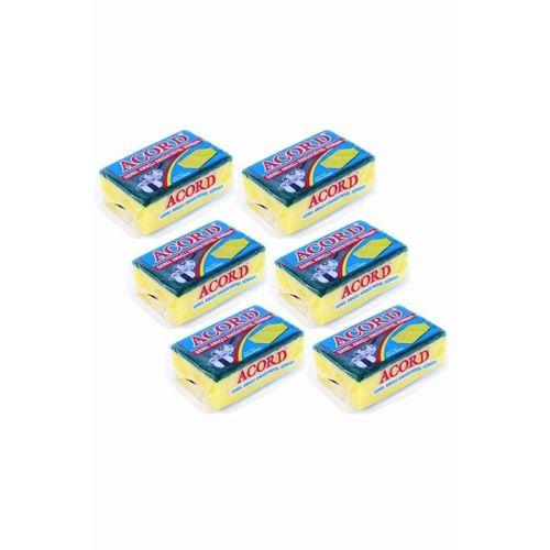 6 adet Jumbo Boy Endüstriyel Çok Amaçlı Bulaşık Süngeri 13x8x4 cm