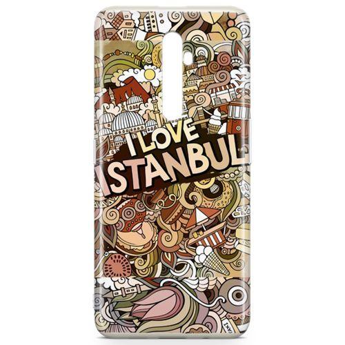 Oppo Reno2 Z 2019 Kılıf İstanbul Doodle Arka Kapak Koruma Desenli Full Koruyucu