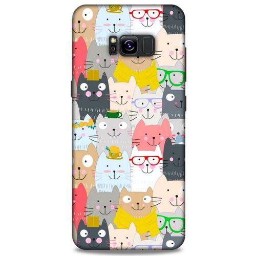 Lopard Samsung Galaxy S8 Plus Uyumlu Kılıf Kediler (33) Hybrid Kılıf Büyükler