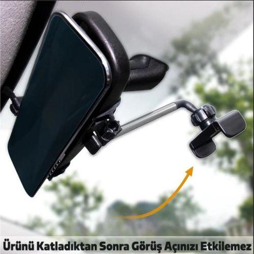 Zhltools Araç İçi Dikiz Aynası Telefon Tutucu Teleskopik Telefon Tutacağı