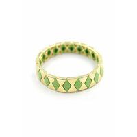 Lastikli Porselen Bilezik - Yeşil