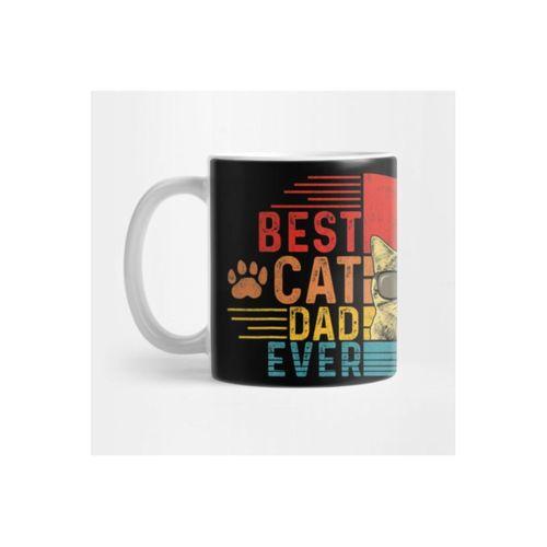 Mens Best Cat Dad Ever Funny Cat Dad Father Vintage Gift Kupa