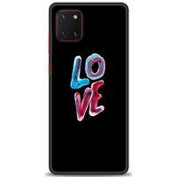 Samsung Galaxy A81 / Note 10 Lite Kılıf HD Baskılı Kılıf - Renkli Love + Tam Ekran Koruyucu