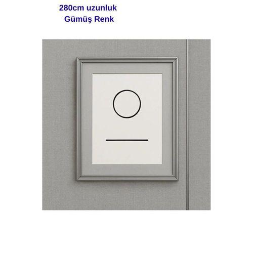 Gümüş Kendinden Yapışkanlı 1 Adet 0.8mm x 280cm Duvar, Mobilya Kenar Dekoratif Koruma Şerit çıta