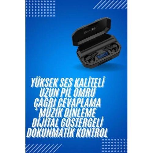 Rgb Işıklı Çift Mikrofonlu Siyah Profesyonel Kulaklığı Kablosuz Kulakiçi