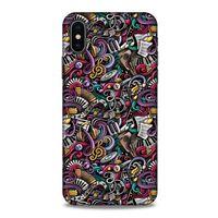 Graffitix (4) Desenli Silikon Kapak Apple iPhone XS Kılıf