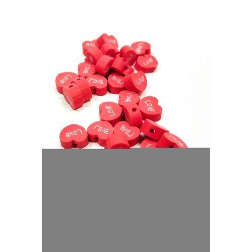 90 Adet 10 mm Polimer Kil Fimo Boncuk Takı Bileklik + 5 Metre Misina Hediye - Smile - Nazar - Love