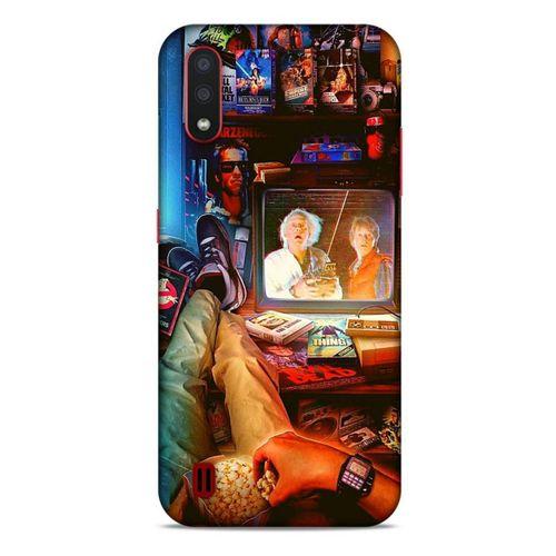 Retro (35) Desen Fit Design Kılıf Renkli Samsung Galaxy A01 Kılıf