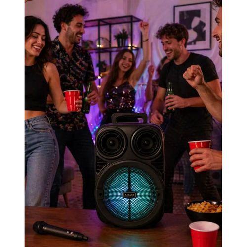 Kablosuz Karaoke Hoparlör Mikrofonlu Rgb Işıklı 6.5 İnç Bluetooth Speaker Taşınabilir